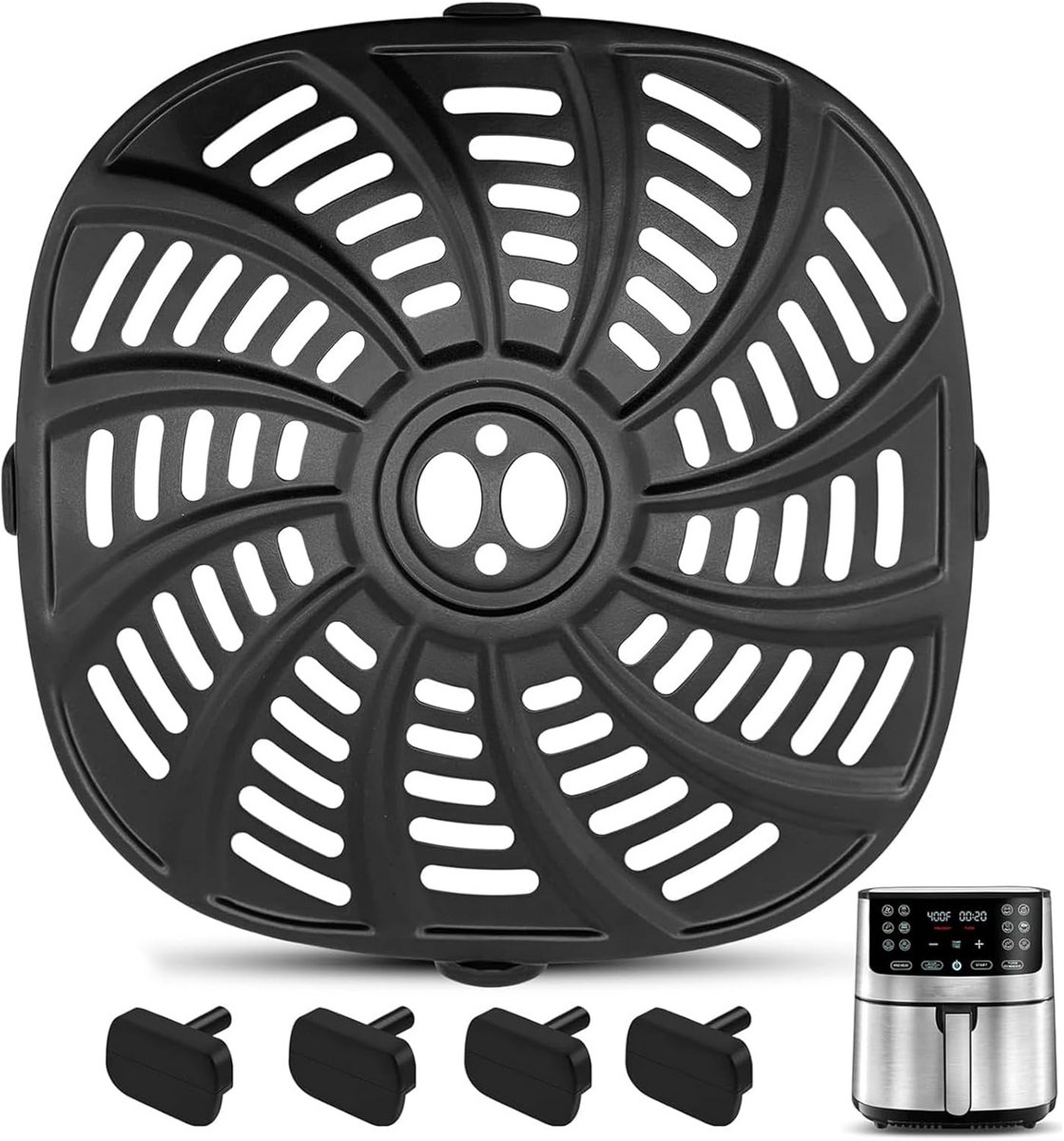Vervangende Lade & Accessoires voor 7 QT Airfryer - Antiaanbak Grillpan met Knapperfunctie