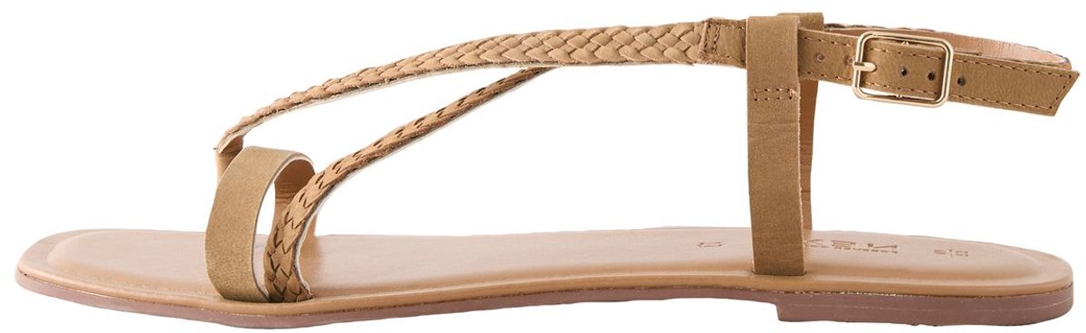 Next - Dames - Teensandalen met gevlochten bandjes - Bruin