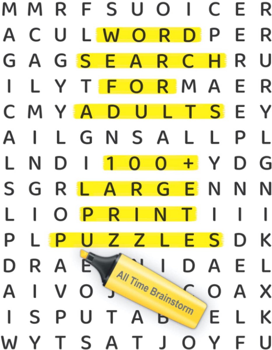 Grote Letter Woordzoeker voor Volwassenen: 100+ Puzzels en 2000+ Woorden