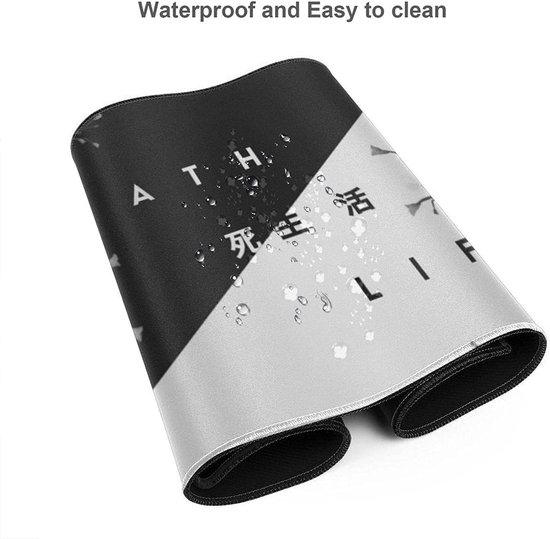 Extra Grote Gaming Muismat XXL met Japanse Pagode en Kersenbloesem - Antislip Bureaumat — afbeelding 3