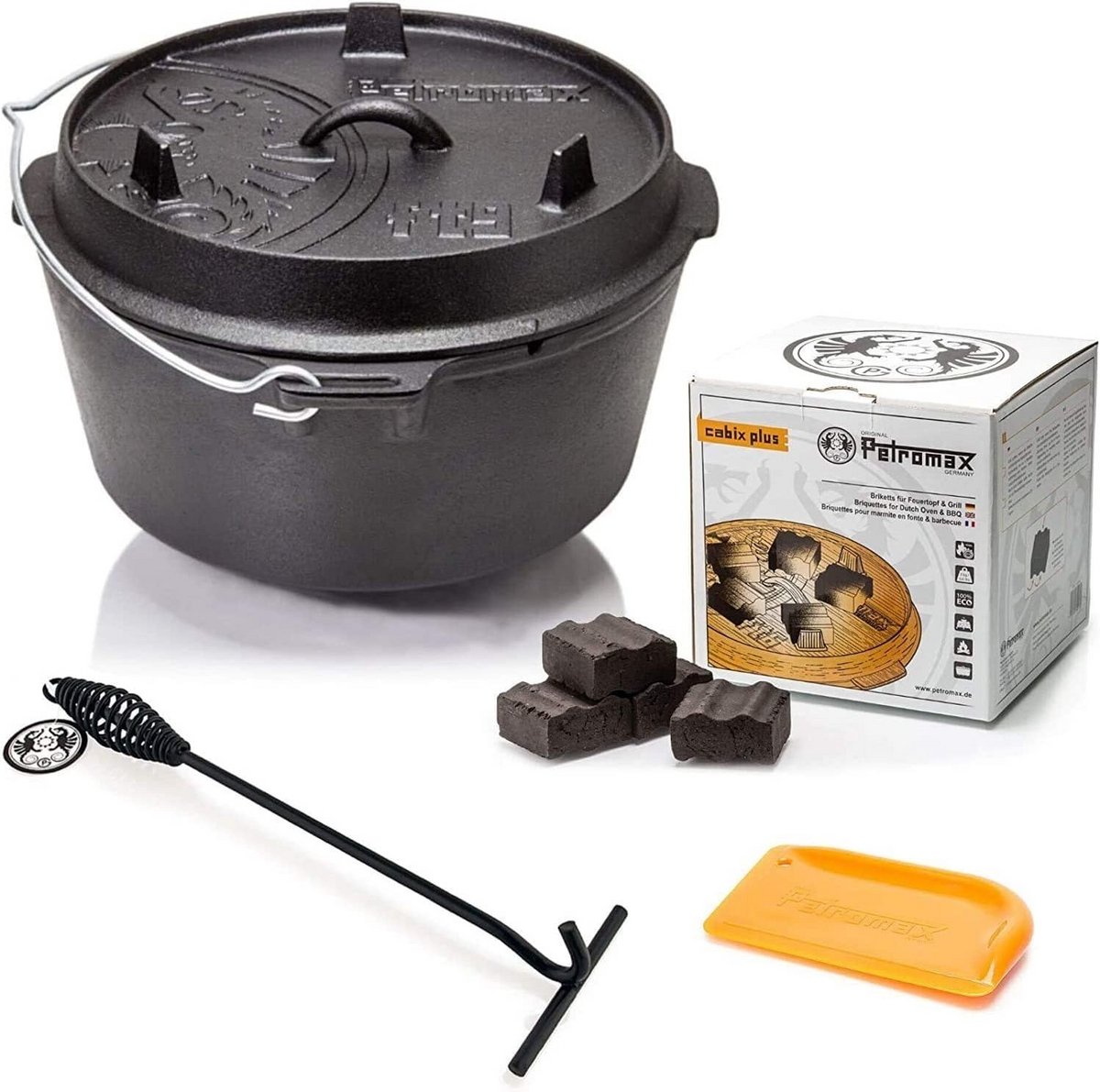 Gietijzeren Dutch Oven Starter Set met Deksel, Lifter en Schraper