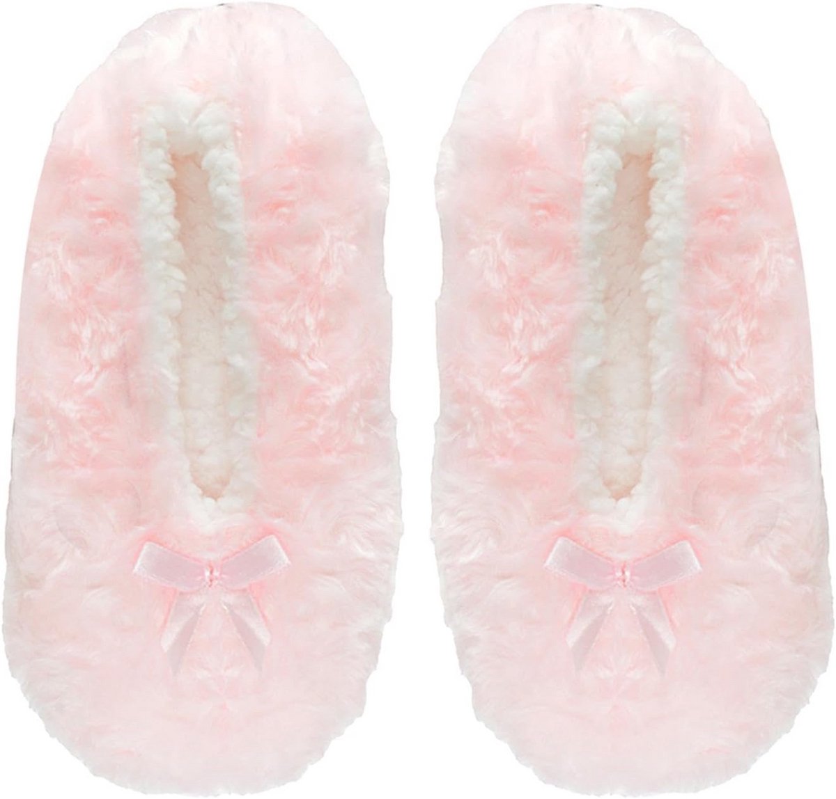 Dames Pluizige Antislip Huissokken met Strik Winter Warm en Comfortabel