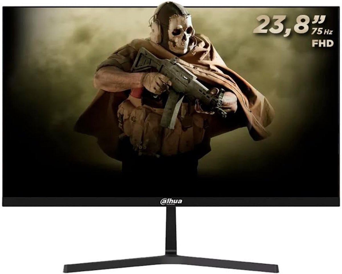 24 Inch Full HD LED Monitor 75Hz VA Paneel HDMI en VGA Zwart