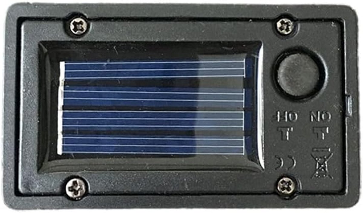 Set van 2 Vervangende Solarlamp Tops met LED, Oplaadbaar via Zonnepaneel