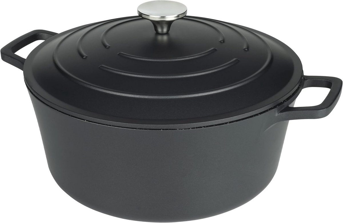 Ronde Casserole Schaalt 20cm Gietaluminium Geschikt voor Alle Warmtebronnen en Oven