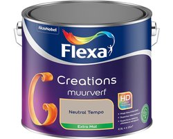 Flexa - Creations Muurverf Extra Mat - Neutral Tempo - Kleur van het jaar 2026 - Mengverf - 2.5 L