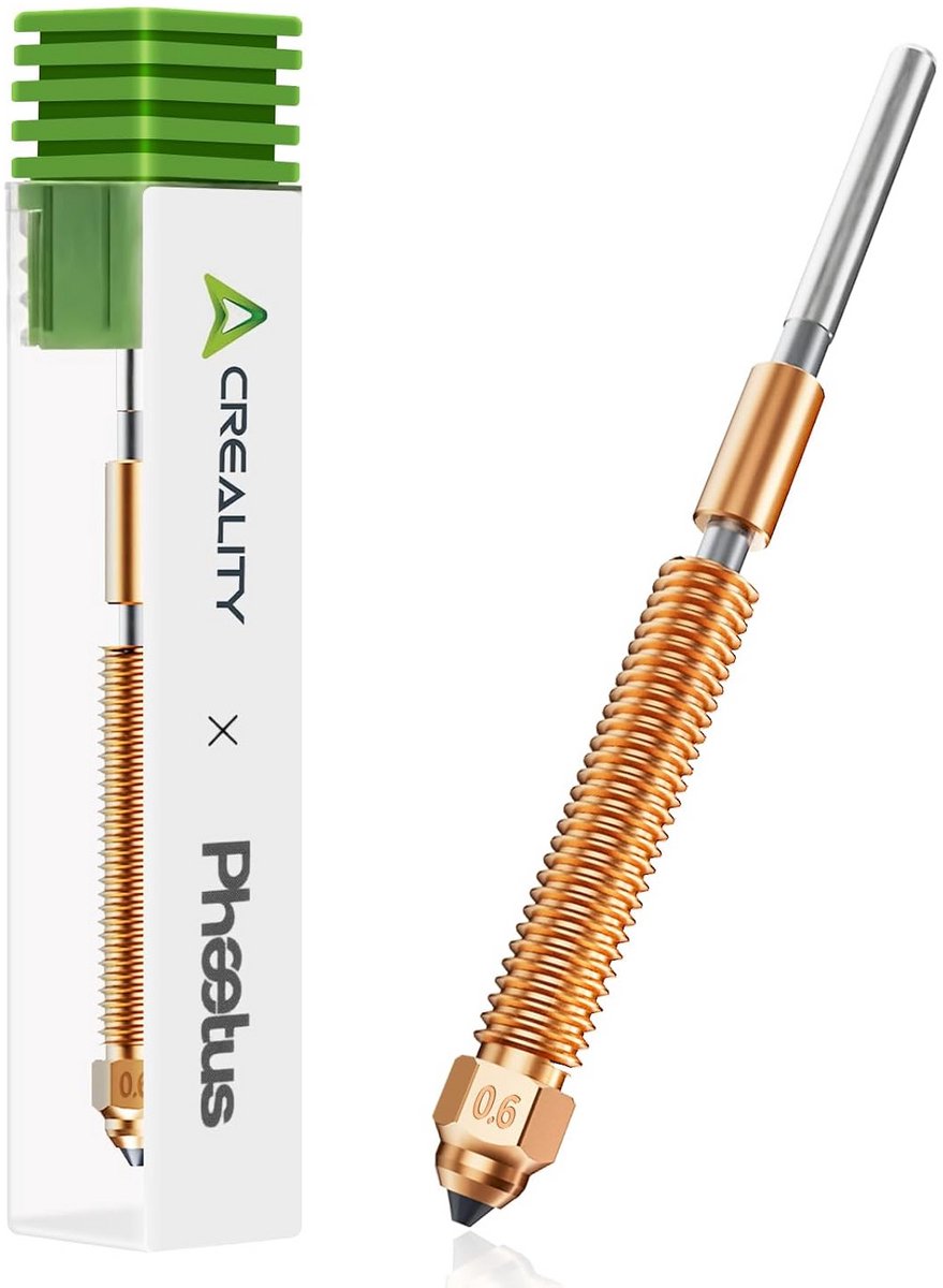 Hoogwaardig Silicone Carbide Nozzle 0.6mm voor 3D Printers - Snelle Verwisseling & Hoge Doorvoer