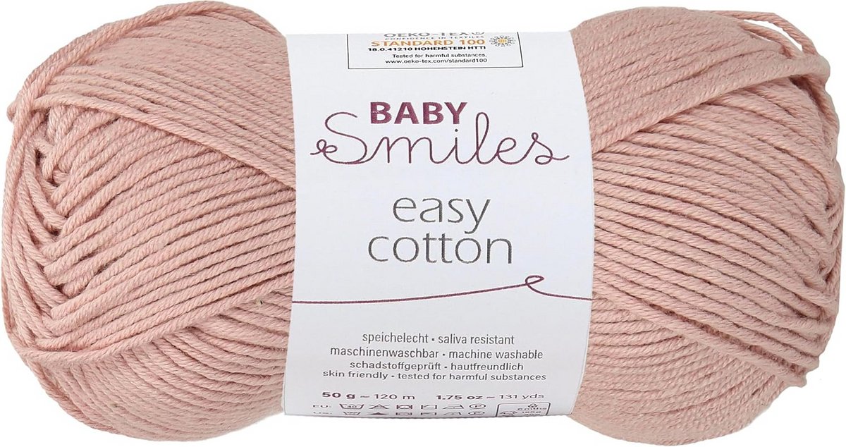Zacht Katoenen Brei- en Haakgaren Oudroze voor Babykleding en Speelgoed