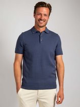 Polo en maille Heavy Blauw Denim Raw - Taille XL - Homme - Polo homme à manches courtes