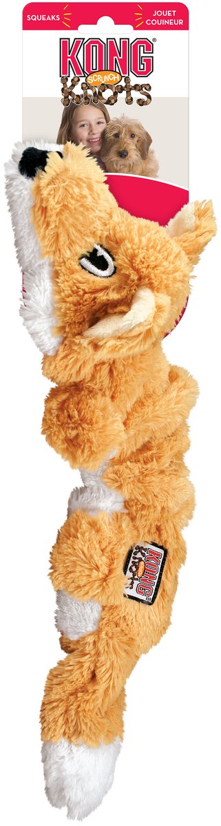 M/L KONG Scrunch Knots Vos Hondenspeelgoed L36 x B11 x H8 cm
