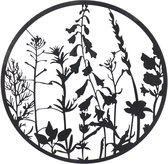 UNUS® Hanger decoratieve groot voor raam of muur 60 cm metaal planten zwart decoratie