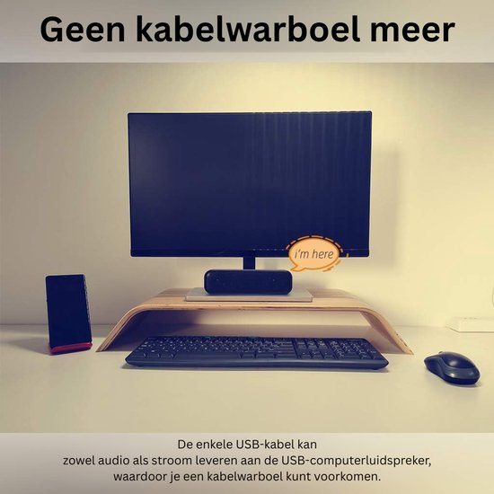 Soundbar PC - Speaker Computer - Plug & Play - 5W van Kinguin — afbeelding 4