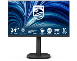 Philips 24B2U3601 computer monitor 60,5 cm (23.8") 2560 x 1440 Pixels Quad HD LCD Zwart