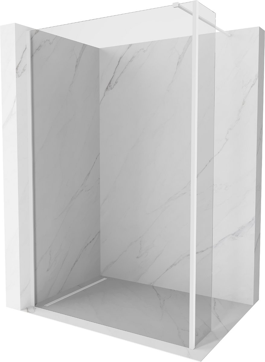 Mexen Kioto douchewand Walk-in 120 x 40 , transparant, wit - 800-120-212-20-00-040