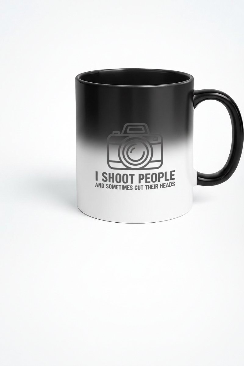 I Shoot People Fotografie Magische Mok - Zwart Veranderende Koffiemok