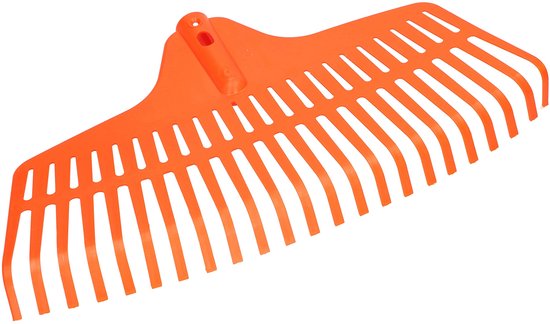 KOTARBAU® Bladhark, Tuinhark van Kunststof, 23 Tanden, Oranje- met Aluminium Steel, Gazonhark, Waaierbezem, Lichtgewicht Hark, Stevige Hark, van Merkloos	 — afbeelding 5
