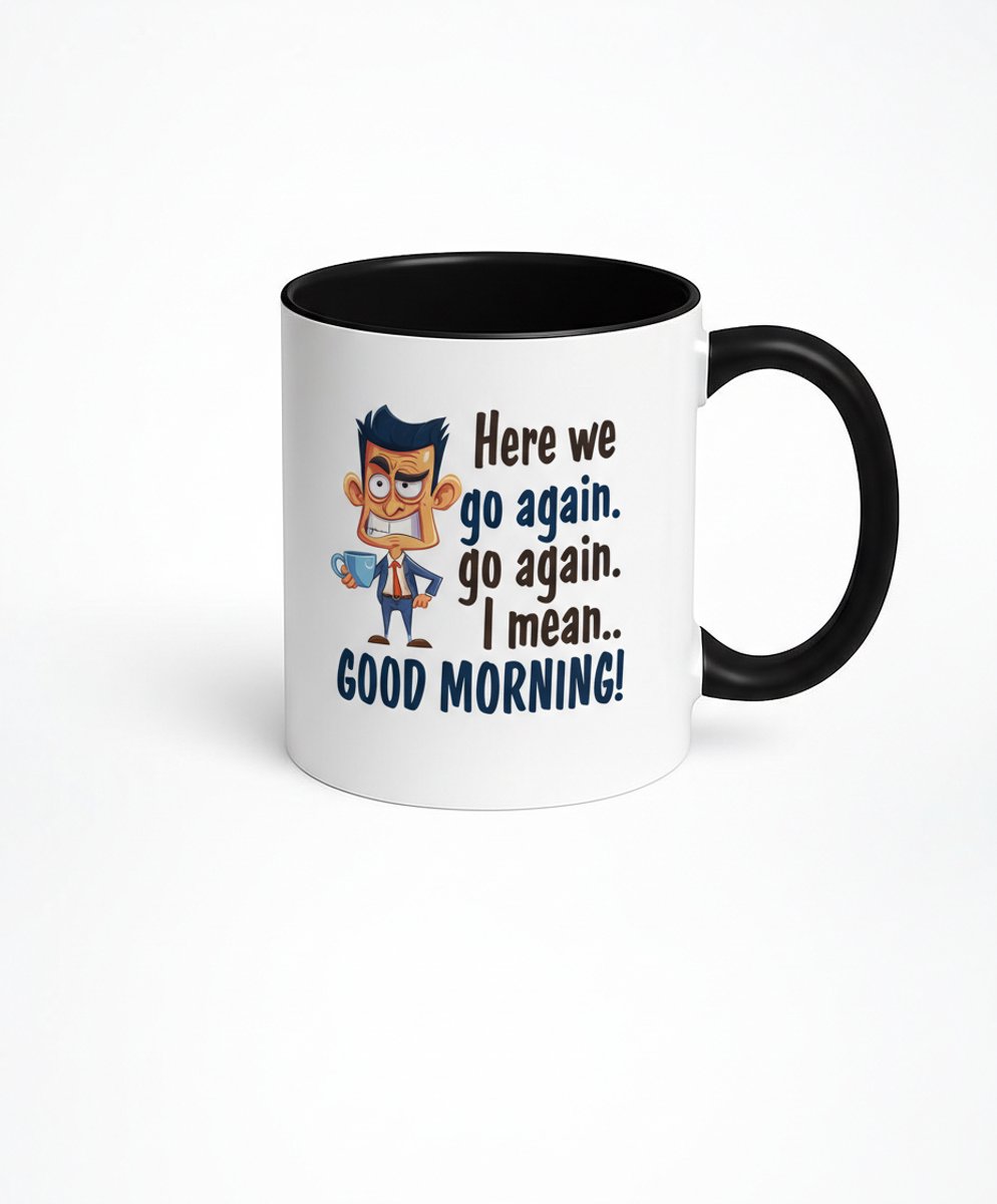 Here we go again" Koffiemok - Grappige Mok voor Morgenhumeur