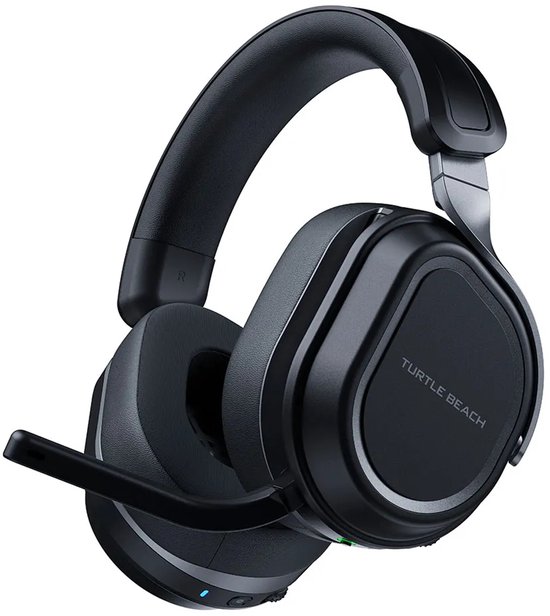 Zwarte Turtle Beach Stealth 700 Gen 3 gamingheadset met microfoon, opgestapeld.