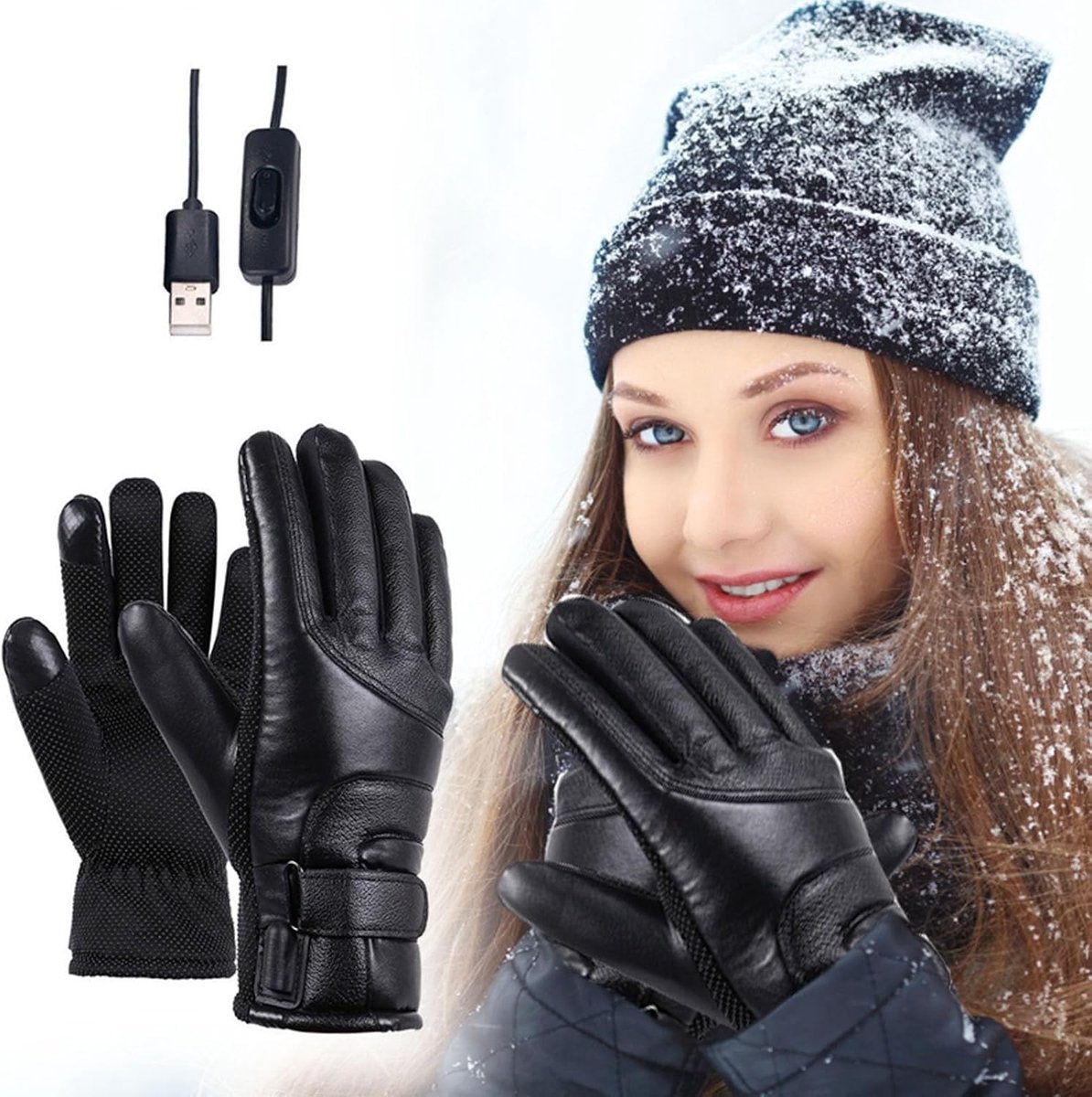 Verwarmde Handschoenen Buiten - Waterdichte en Winddichte Unisex Touchscreen Handschoenen voor Koud Weer - Elektrisch Verwarmde Thermo Handschoenen voor Wandelen, Fietsen, Werken en Wintersport — cadeau in Sport & Outdoor - foto 4