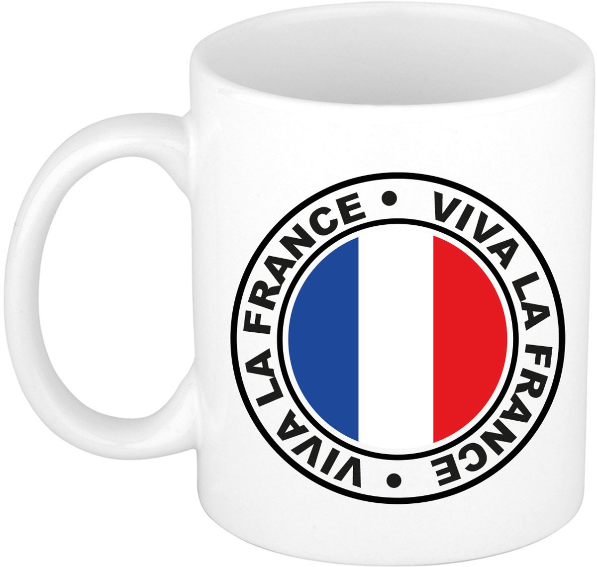Bellatio Decorations Cadeau koffiemok Viva la France - vlag - I love - 300 ml - keramiek