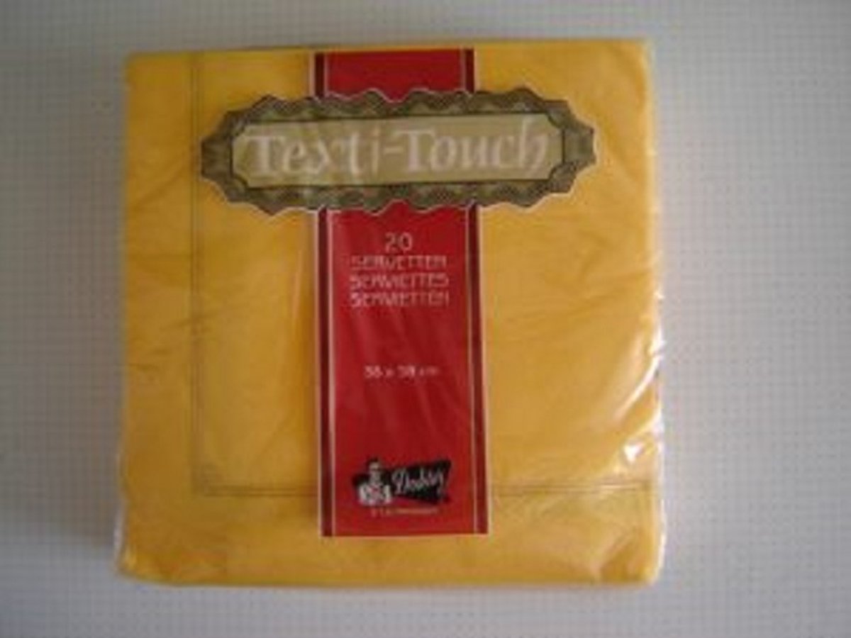 Servetten geel met streep,38 x 38,3 laags (40st.)