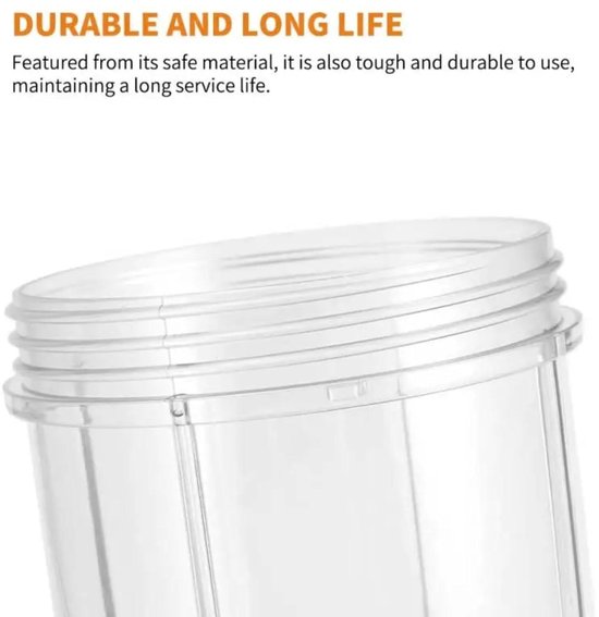 Mok Fruit Pers - Cup Vervanging - Sap Extractor - 900W Mixer Onderdeel - 32 Ounces - Transparant — afbeelding 3