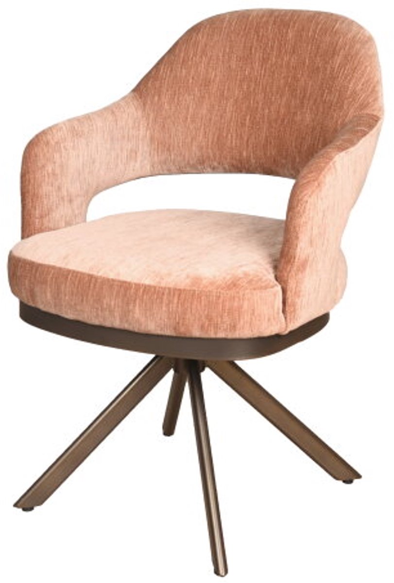 Moods Collection Eetkamerstoel Firenze poot Venus 360 anodic brown - be straight mocca mousse 234
