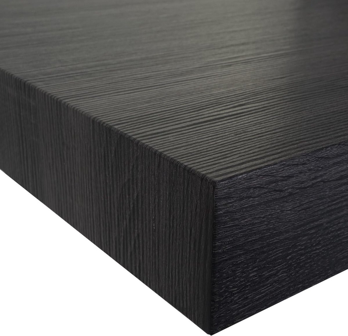 Salontafel 110 x 60 x 40 cm – Moderne Woonkamertafel met Zwart Eikenlook Tafelblad en Metalen Poten – Duurzame Koffietafel voor Woonkamer – Pauwhome