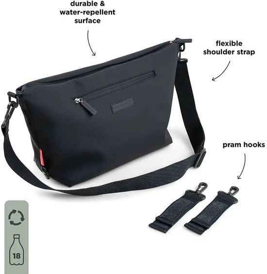 Done by Deer Luiertas Zwart Kinderwagen Tas van Done by Deer — afbeelding 3