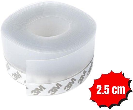 Tochtstrips voor Deuren en Raam Zelfklevend - 5 Meter x 2,5 cm - Transparant – Tochtstrip voor Deur - Tochtband - Sealing Strip – Tocht Strip – Tochtstopper