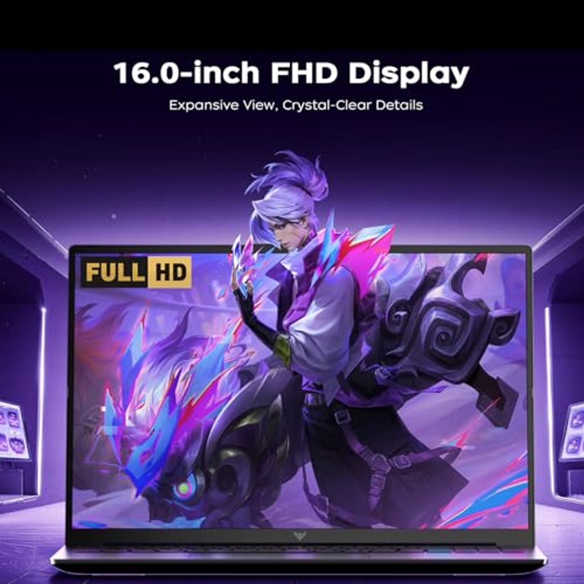 ACEMAGIC RX16 16 inch Full HD Gaming Laptop - AMD Ryzen 7 H255 (8/16, tot 4.9GHz) - 24 GB DDR5 RAM - 512 GB SSD - AMD Radeon™ 780M -Windows 11 Pro Notebook - WIFI 6 — afbeelding 5