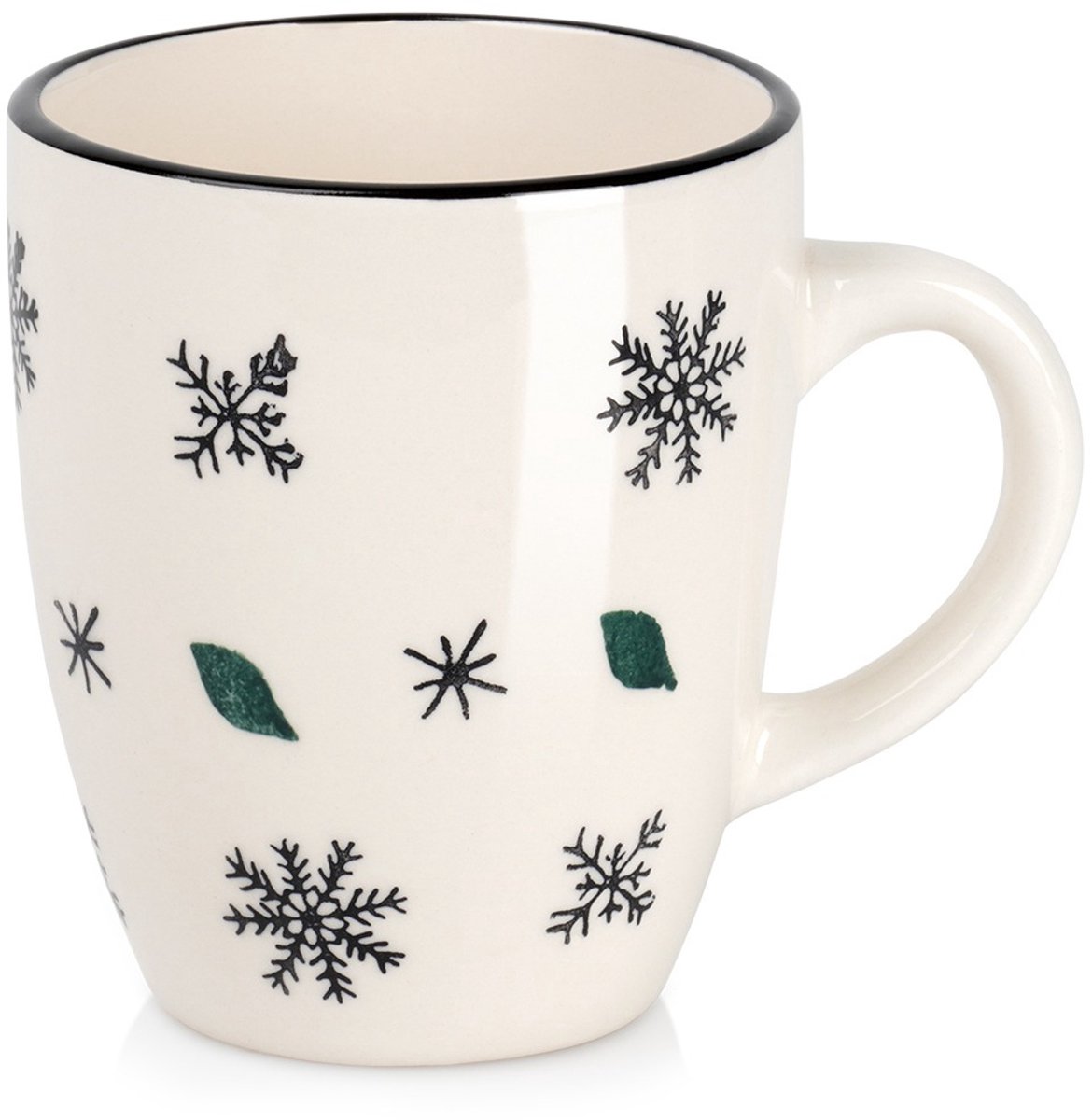 Mok Keramiek Sneeuwvlok 350 ml - Koffiemok - Theebeker - Koffie - Beker