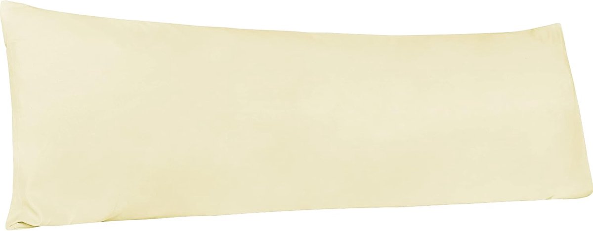 Zachte Microvezel Kussensloop Lichaam Envelopsluiting 50x137 cm Ivoor - Kreukvrij