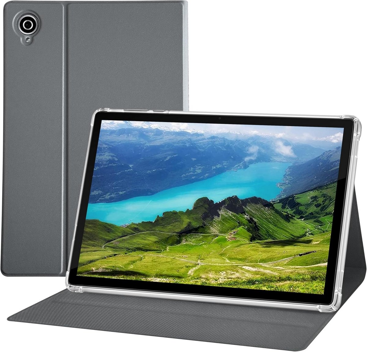 Android Tablet - 10 Inch Tablet - Entertainment en Werk - Quad-Core Processor - 24x16x1 cm - Grijs