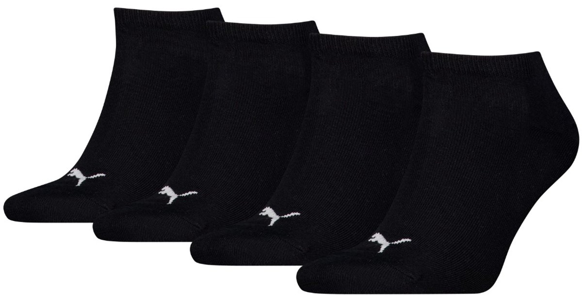 Unisex sneakersokken voordeelpakket 3+1 – 43-46 Zwart