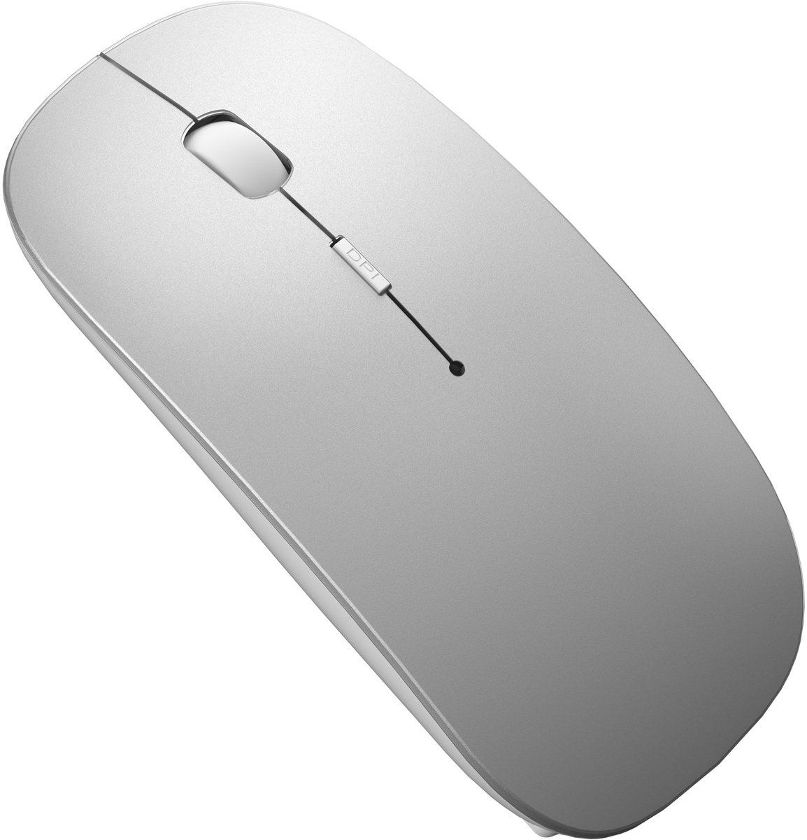 WiWU Draadloze Muis - Oplaadbaar via USB-C - Silent Click - Slank Design - Zilver