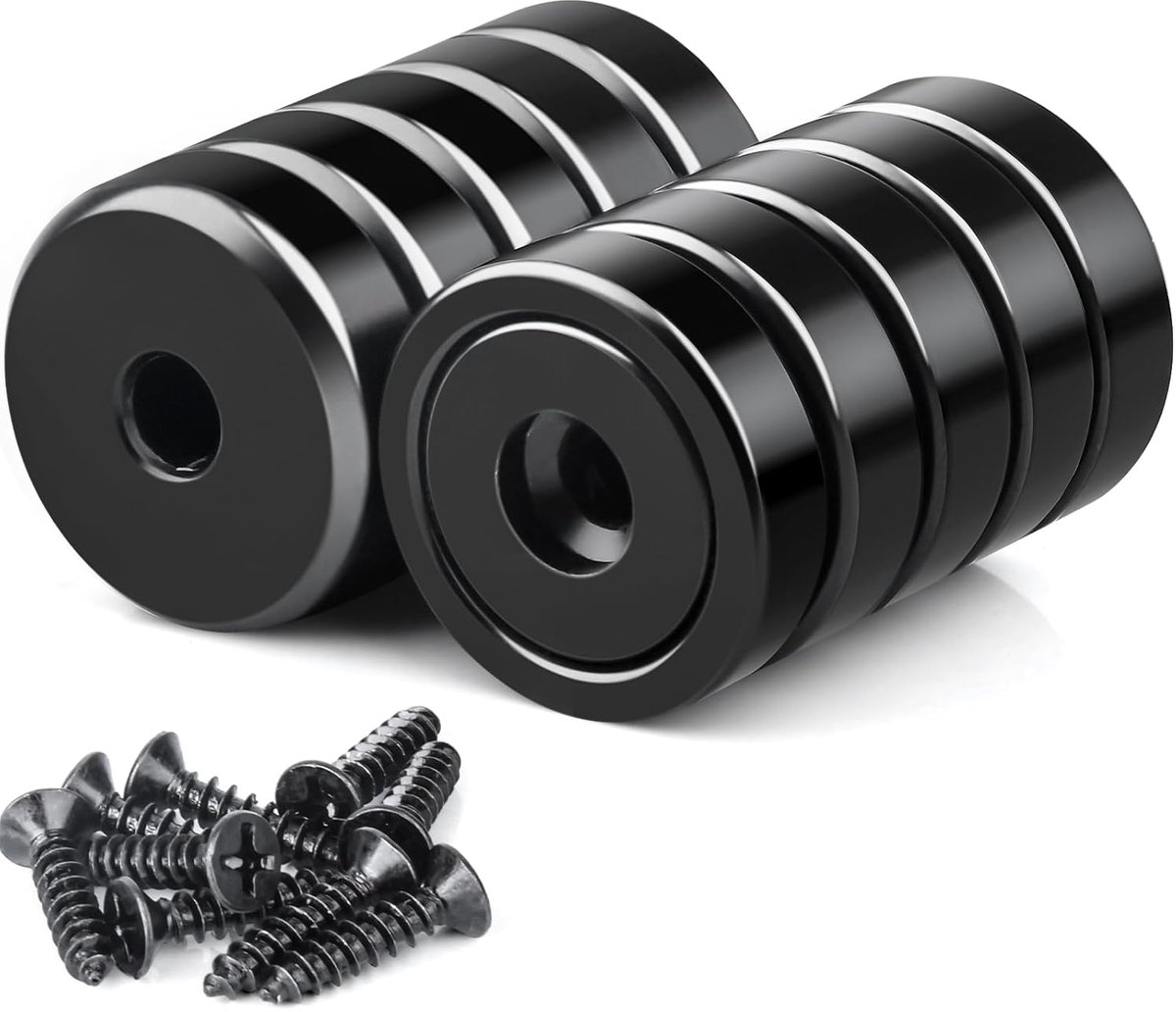 Neodymium Schijfmagneet 20 mm - Extra Sterk met Gaten voor Bevestiging - 10 Stuks