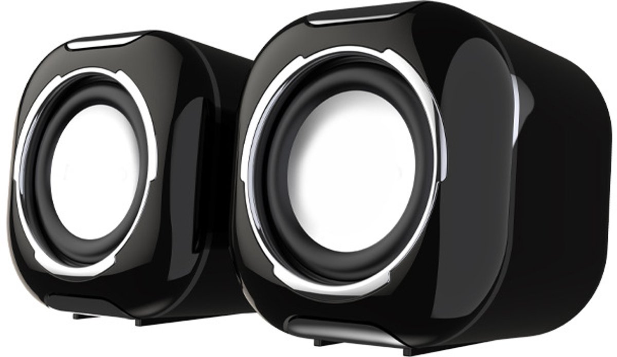Oneay Computerluidsprekers, 5W pc-luidsprekers, USB-luidsprekers, monitorluidsprekers voor desktopcomputers/pc's/laptops, gamingluidsprekers