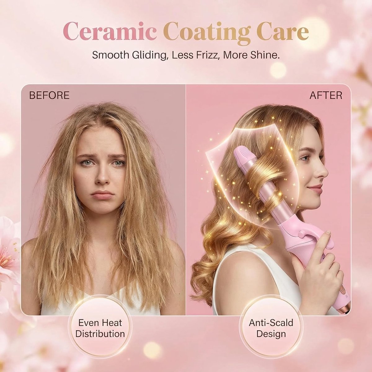 Zouma Draagbare Krultang Zwart met Stekker - afbeelding 2