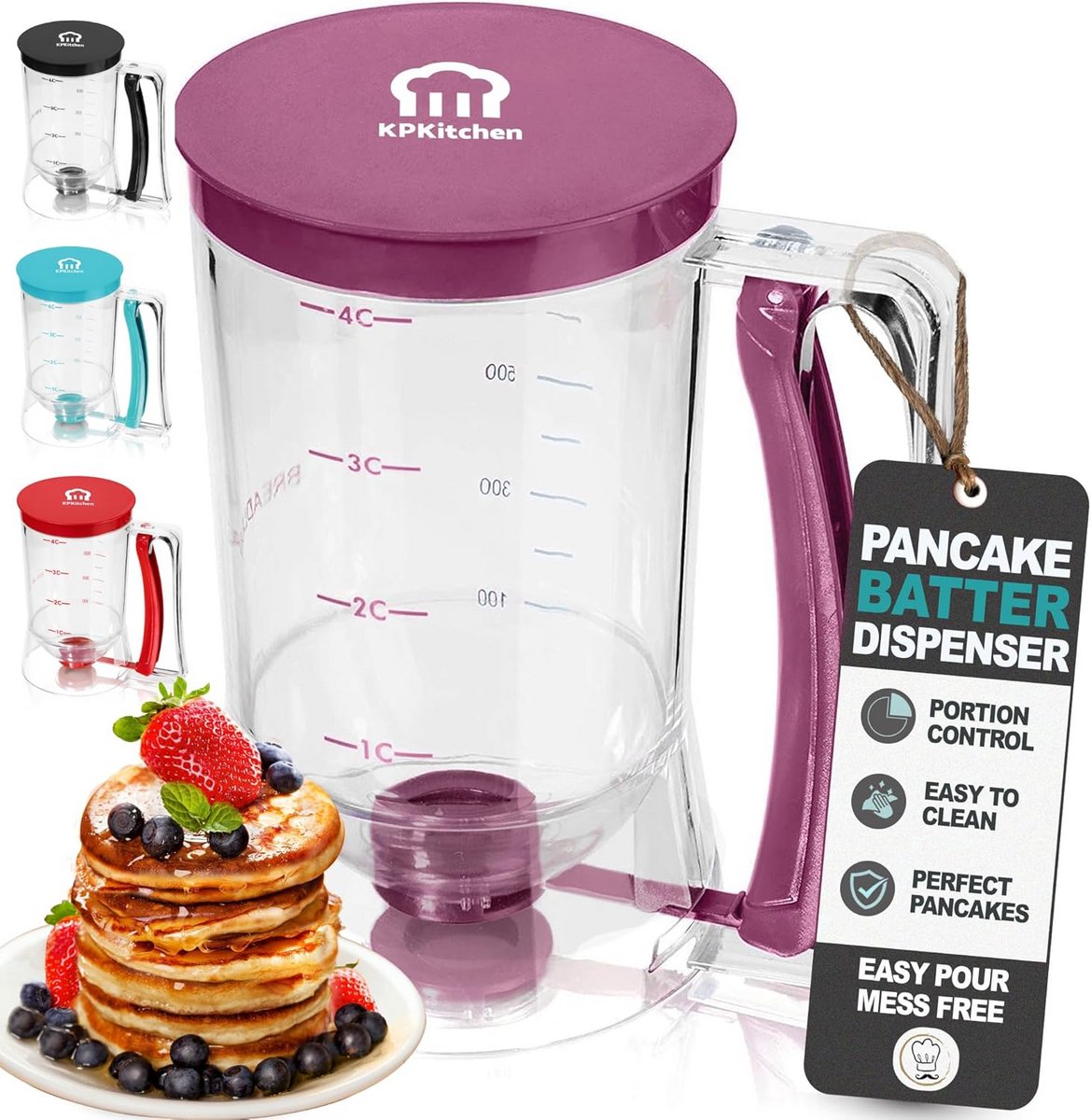 Beslag Slinger Dispenser voor Pannenkoeken, Wafels en Muffins - Eenvoudig Bakken