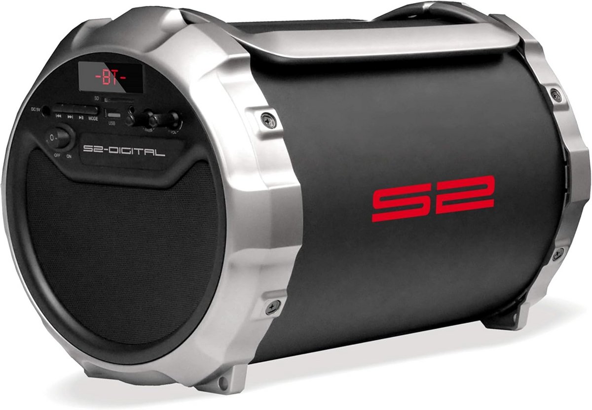 S-Tube XL Draagbare Bluetooth Luidspreker met Subwoofer - Draadloos BT, FM, AUX, USB/SD MP3 - Goede Batterij voor Thuis en Onderweg