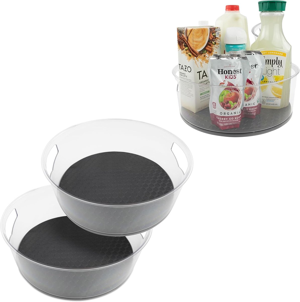 Draaibare opbergorganisator in set van 2 - Spectrum HEXA Large Lazy Susan voor koelkast, voorraadkast en kasten