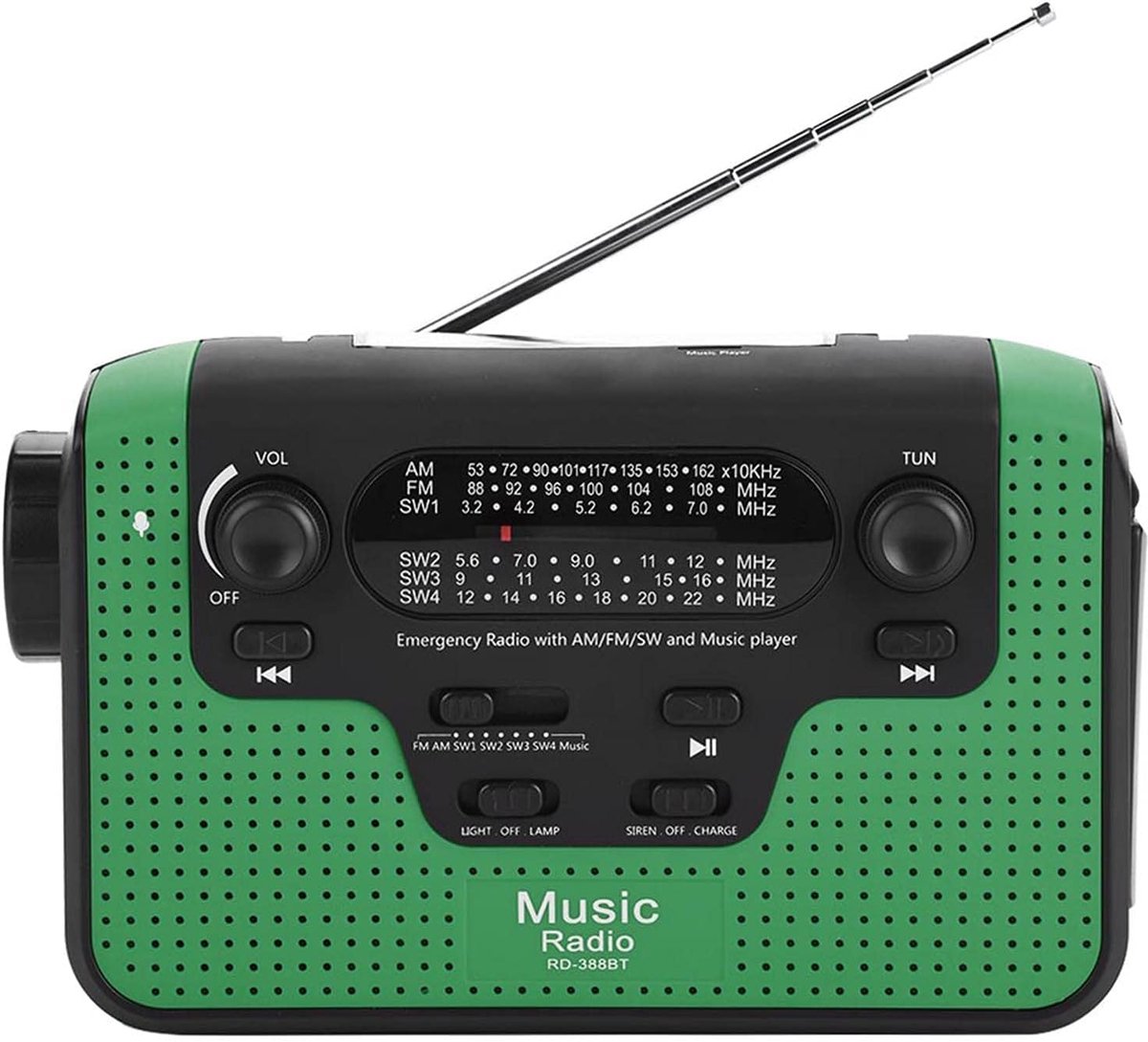 Draagbare Mini Radio met Bluetooth, FM/AM/SW Ontvangst en Oplaadfunctie