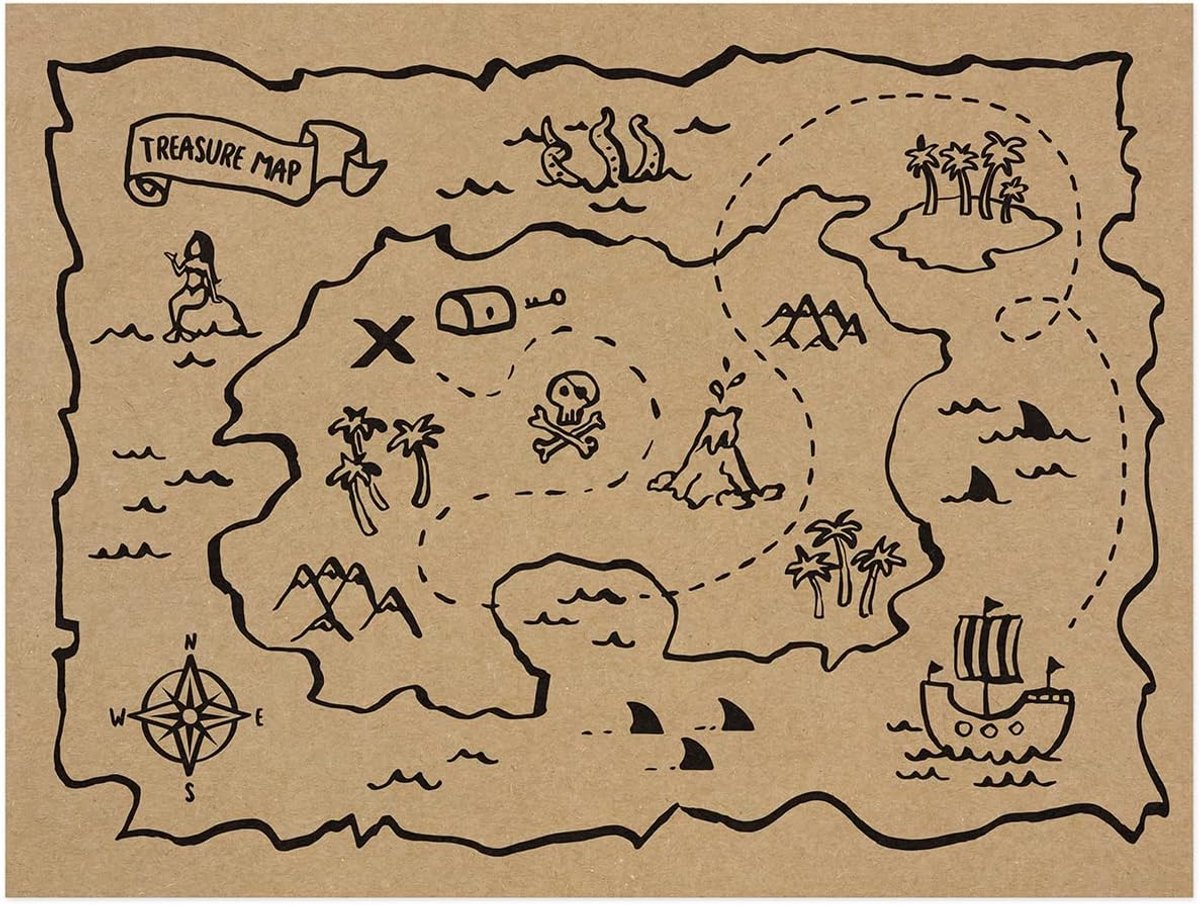 Piraten papieren Amerikaanse placemats, 40 x 30 cm