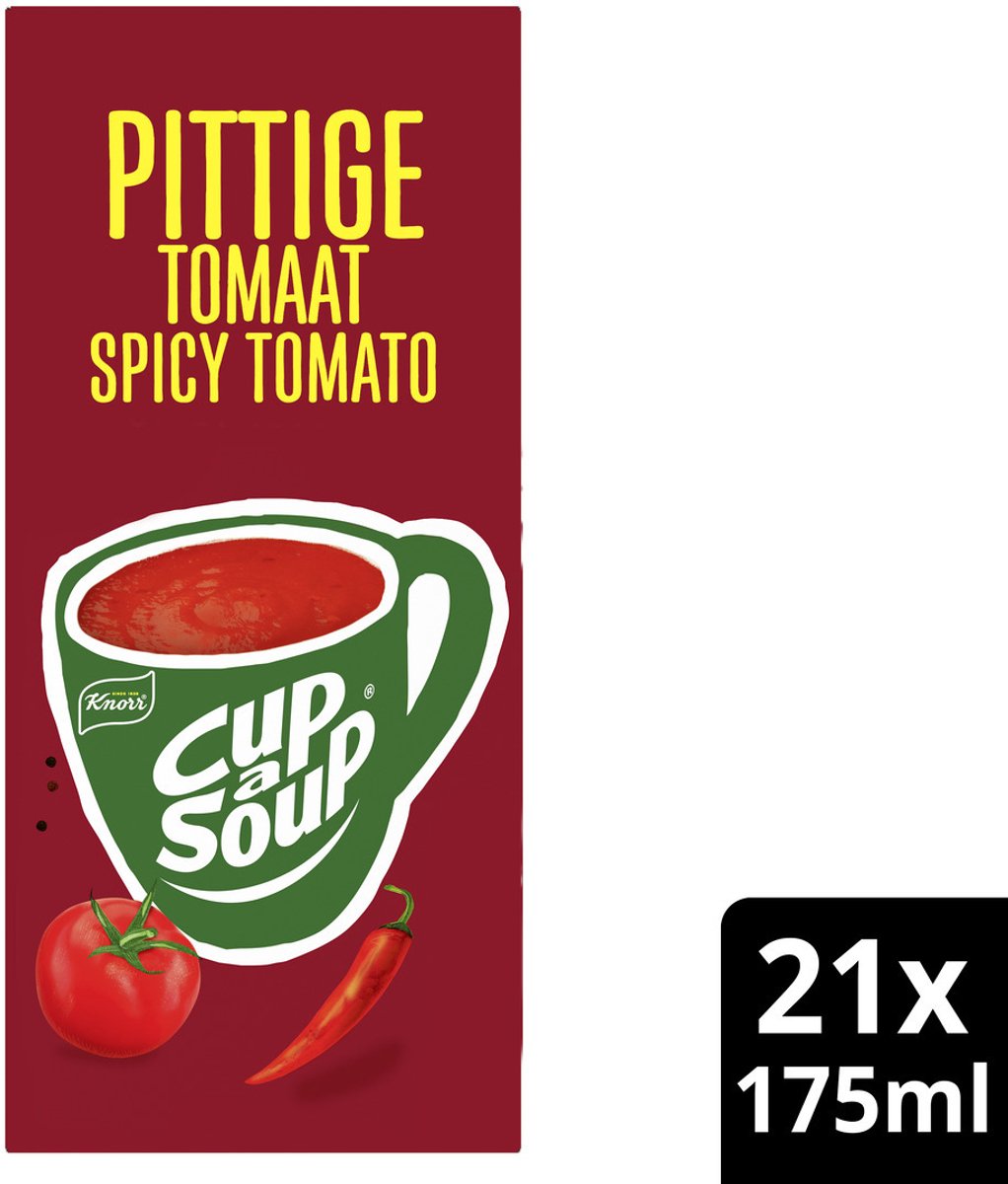 Cup a soup knorr pittige tomaat 175ml | 4 stuks