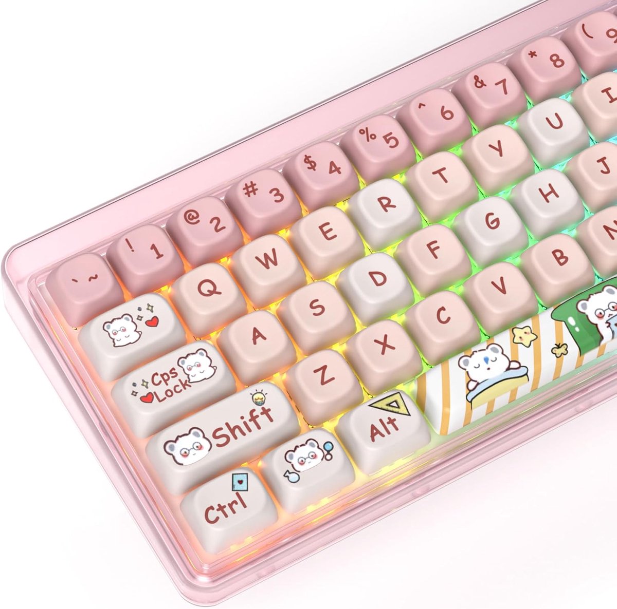 139 Toetsen PBT Keycaps MOA Profiel Dyesub Kersen MX Toetsenborden Roze