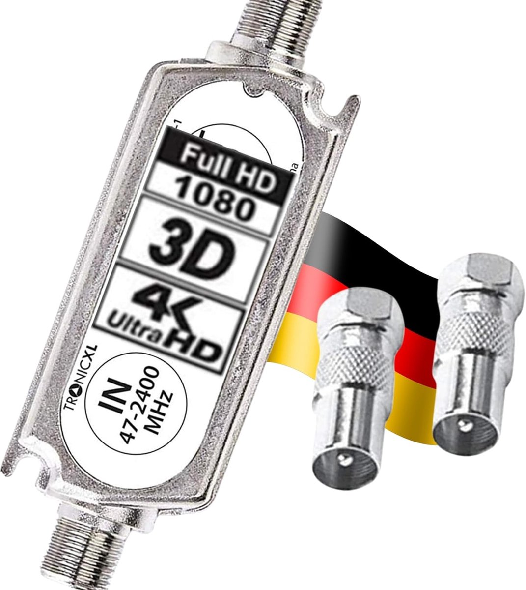 Satelliet Signaalversterker - Inline Versterker - Satelliet TV - 20dB Versterking - Compact Ontwerp