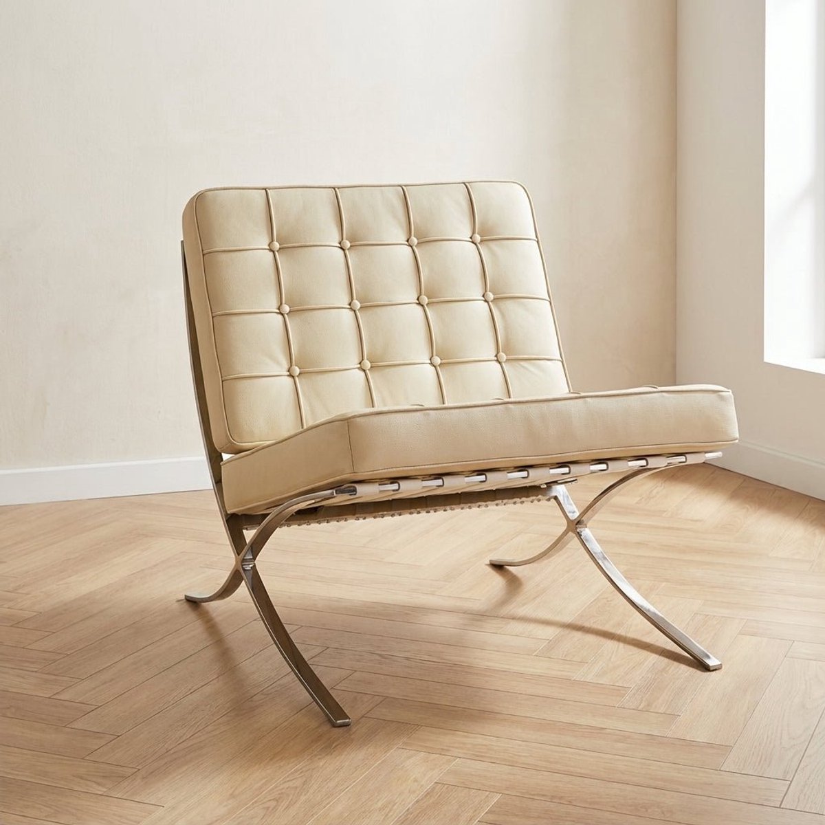Dimehouse Design fauteuil beige premium leer Expo - Leer - Design