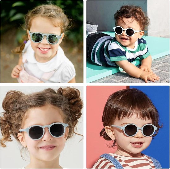 Zonnebril voor baby's en peuters - UV400 bescherming - gepolariseerde glazen - zacht en elastisch frame - verstelbaar bandje - geschikt voor kinderen van 6 maanden tot 3 jaar - TAC glazen - antireflecterend - breukveilig — afbeelding 5