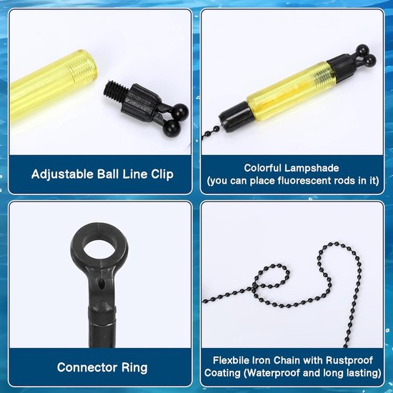 Swinger beetverklikkers - Hengel accessoires - Karpervissen - Geïntegreerde beetmelder - 4 stuks - Rood geel — afbeelding 2